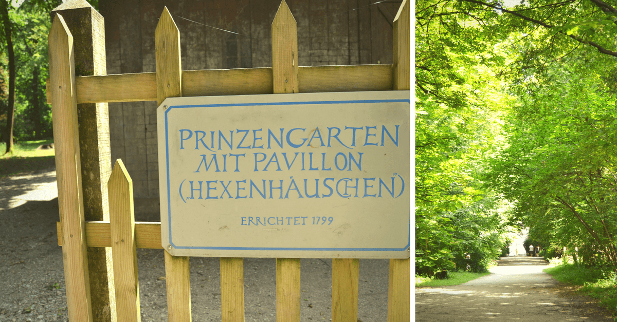 Prinzengarten Hexenhaeuschen Nymphenburger Park Wasserspielplatz