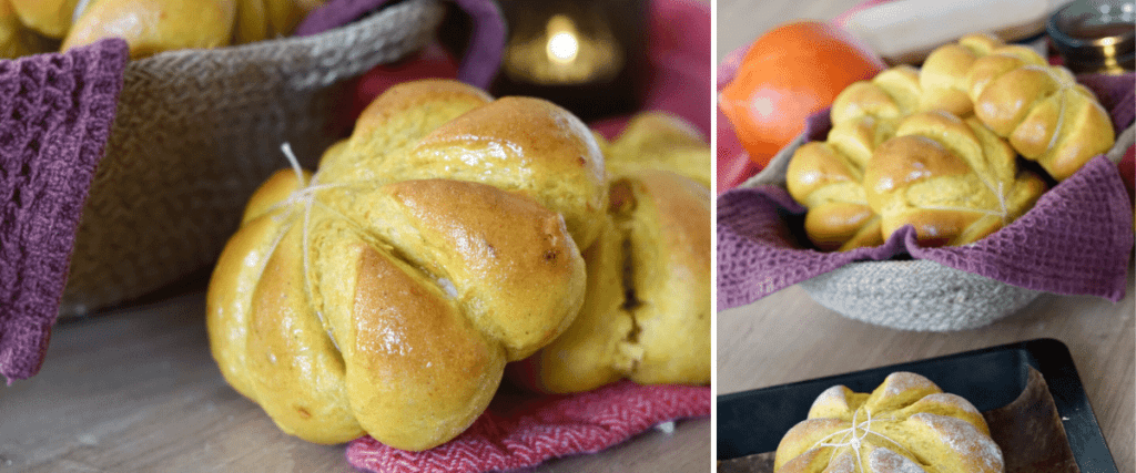 Kürbisbrötchen Rezept - Hokkaido-Brötchen in Kürbisform Kürbisbrötchen Rezept - Hokkaido-Brötchen in Kürbisform